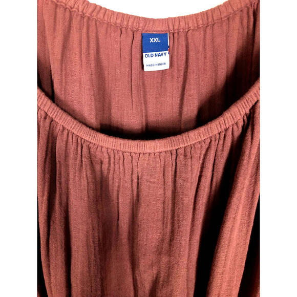 Old Navy Puff-Sleeve Scoop-Neck Waist-Defined Midi Dress    Size:  XXL - Picture 4 of 4